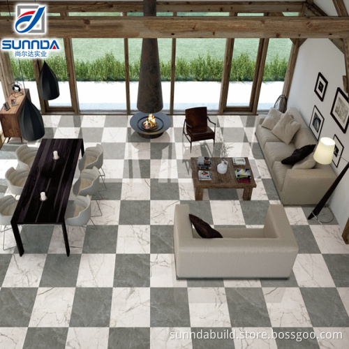 Cheap Price Vitrified Floor Tiles in India Light Carrara Marble Medallion Porcelain Shower Bathroom Flooring Tiles Reviews